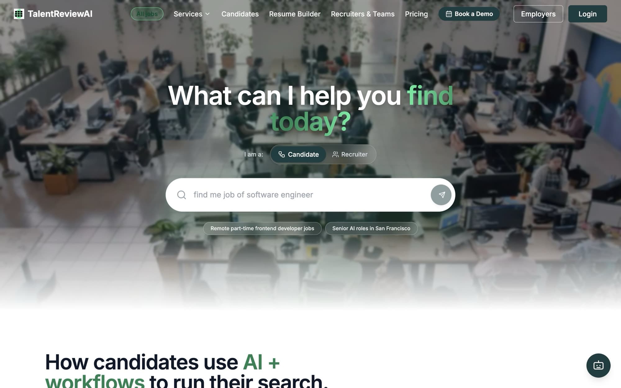 Screenshot of TalentReview AI